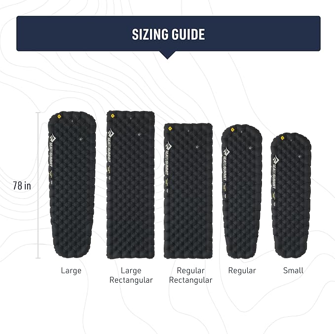 Sea to Summit Ether Light XR Pro Insulated Sleeping Pad, Tapered - Large (78 x 25 x 4 inches)