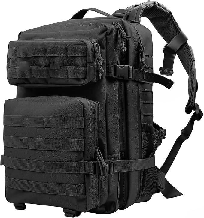 Zavothy 45L Military Tactical Backpack, Army 3-Day Assault Pack Bug Out Bag for Hiking Camping | Army, Bag, Large Rucksack, with Molle System