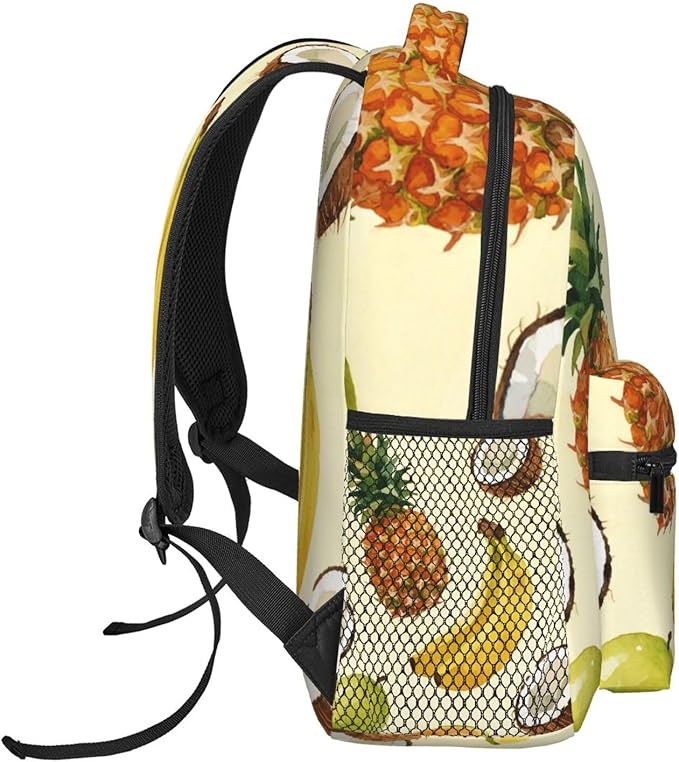 Rucksacks Lightweight Multipurpose Anti-Theft Pineapple Banana Fruits Shoulder Bag Big Capacity Laptop Book Bag Rucksack With Padded Straps