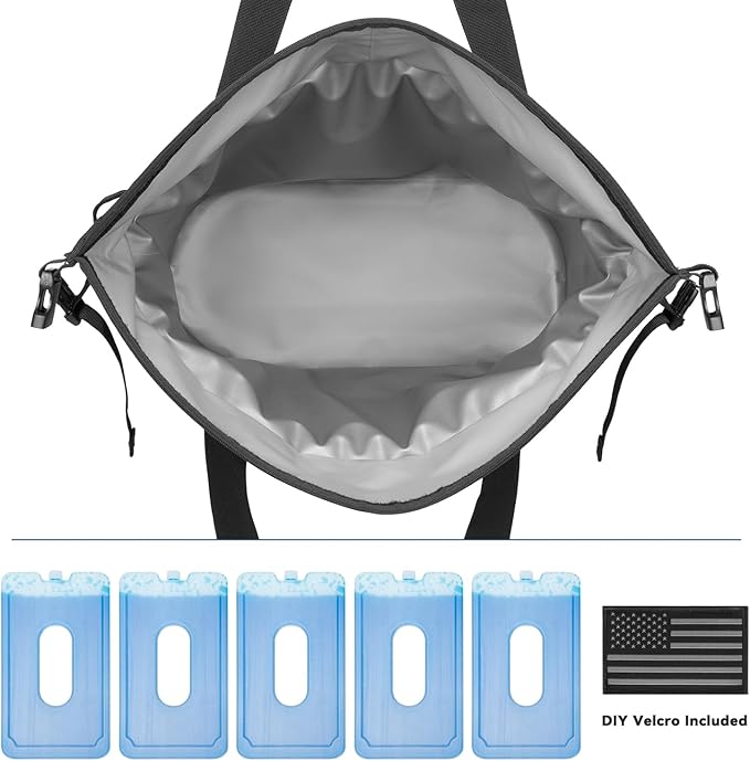40 Can Soft Cooler Bag - Insulated Leak-Proof Large Cooler Bag with Roll-Top Waterproof Seal | Portable Ice Chest for Camping, Beach, Travel, Picnics | 12HR Cold Retention