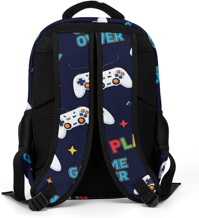 Hiking Travel Backpack Video Games Weapon Game over Play for Men Women, Waterproof Anti Theft Laptop Rucksack with Multi Compartments for Outdoor Sports