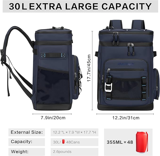 48Cans Cooler Backpack, Waterproof Insulated Backpack Cooler for Men & Women, Leakproof