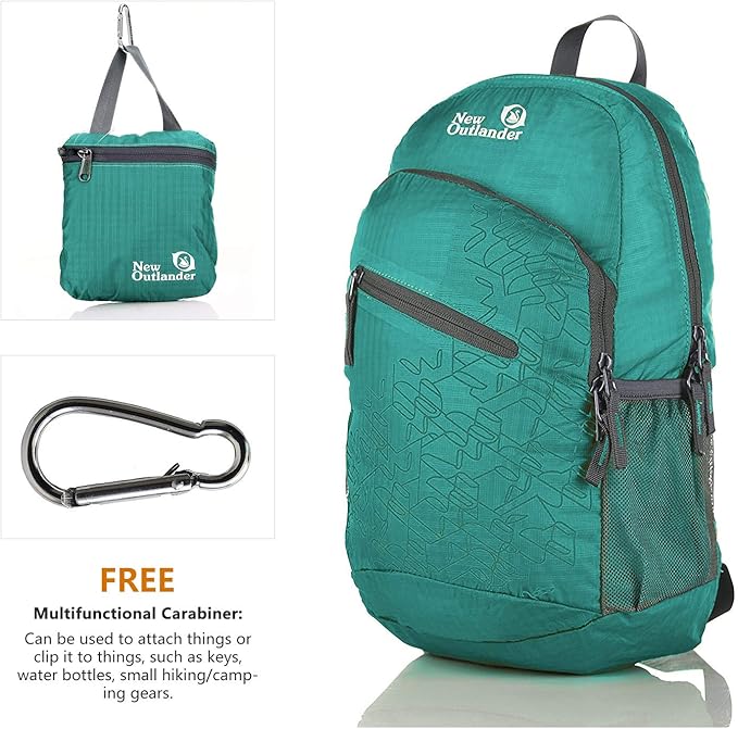 Outlander 20L/33L- Most Durable Packable Lightweight Travel Hiking Backpack Daypack (Dark Teal, 33L)