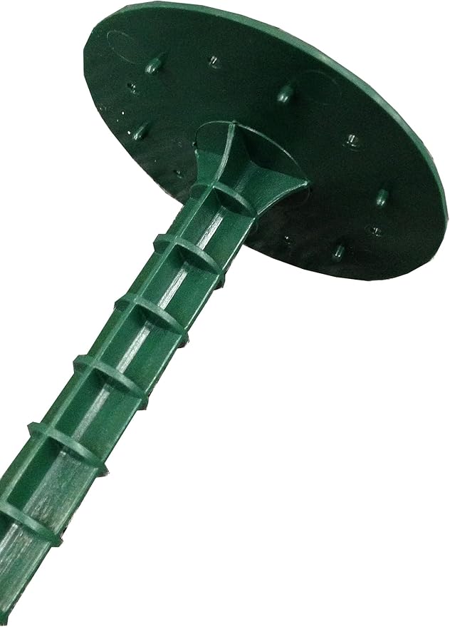 Set of 50 Ground Nails 7.08" (18 cm) - for Securing Tarpaulins - Mulch Tent Pegs - Dark Green