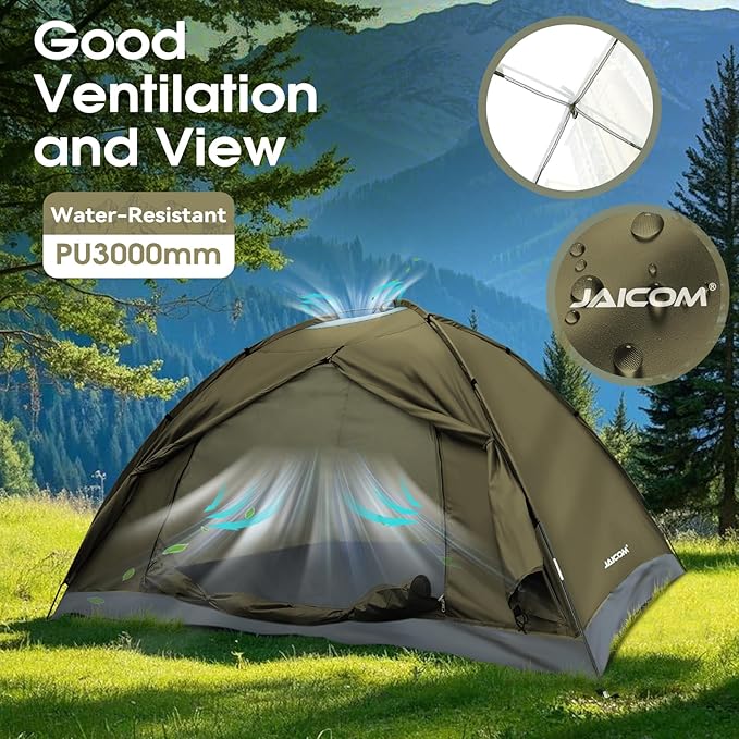 1/2/4 Person Camping Tent - Lightweight Backpacking Tent, Waterproof Windproof Easy Setup Hiking Tent, Suitable for Outdoor, Family, Camping, Hunting, Mountaineering Travel