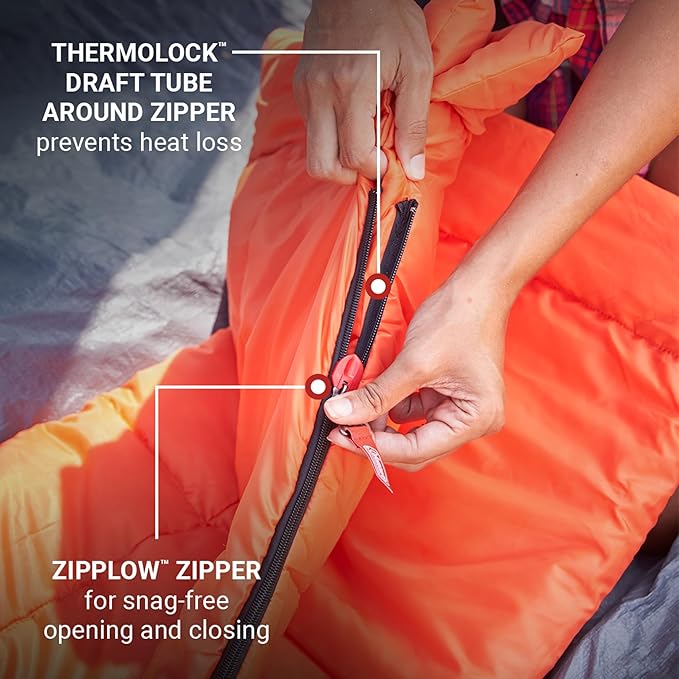 Coleman Kompact 20°F/30°F/40°F Sleeping Bag, Cool-Weather Adult Sleeping Bag with Heat Retention, Stuff Sack, & Snag-Free Zipper, Great for Camping, Sleepovers, Guests & More