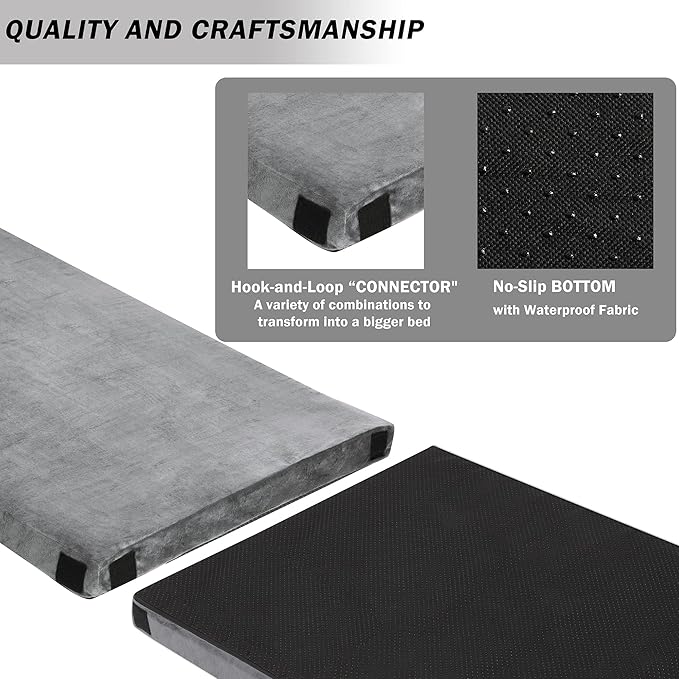 Betterhood Memory Foam Camping Mattress | Potable Backpacking Sleeping Pad W/Waterproof Cover & Carry Bag | Roll Up Cot Mattress for Floor, Travel,Camping | Kids, Single or Twin