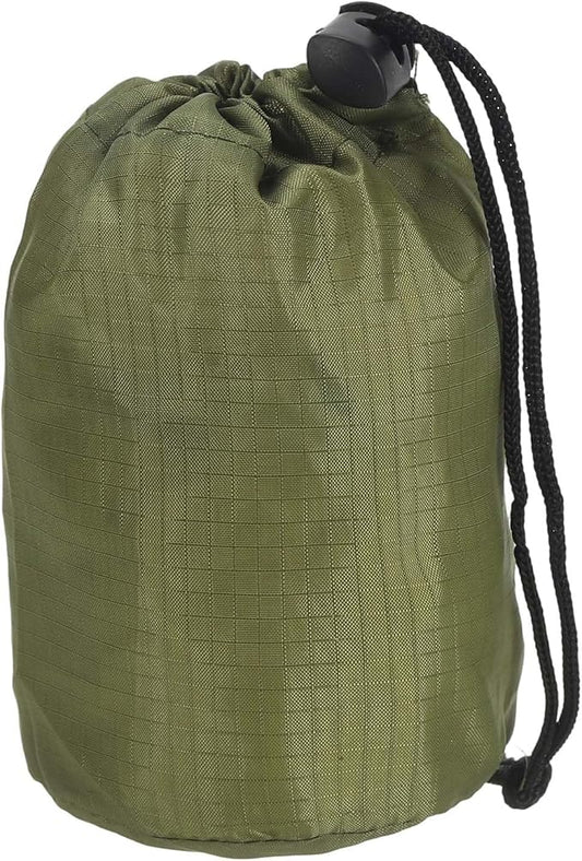 Stuff Sack, Nylon Waterproof Storage Sacks Portable Drawstring Dry Stuff Bag Gear Organization with Toggle, 3x5Inch Fit for Backpacking Camping Traveling Hiking(Dark Green)