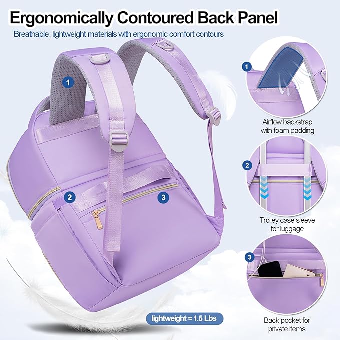 Lunch Backpack Insulated Coolers Backpacks - Lunch Bag for Women Double Decker Lunch Box, Leakproof Lunchbag Large Lunchbox Back Pack Lunch Cooler Bag for Picnic Beach Camping Work