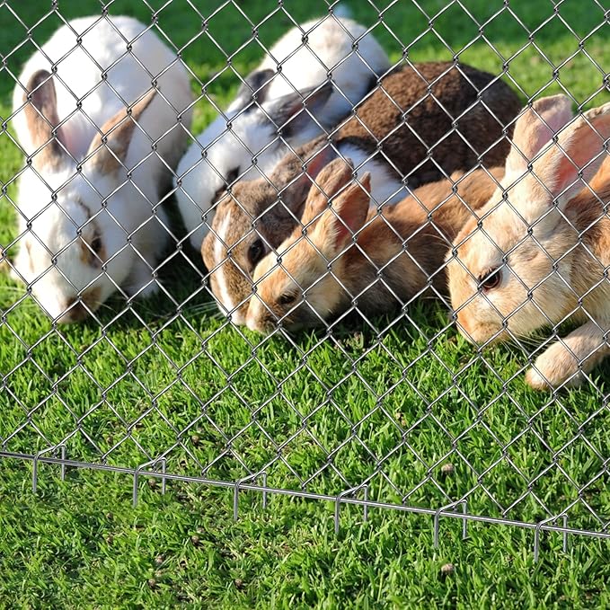 Landscape Staples 6 inch 50 Pack Galvanized Garden Stakes, 12 Gauge Heavy Duty Garden Pins for Fences, Lawns, Weed Barriers and Landscape Fabrics, Irrigation Hose,Yard Lawn, Landscape Fabric.