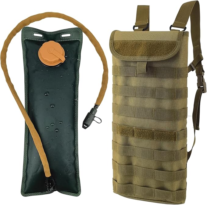 Tactical MOLLE Hydration Pack Carrier Backpack with 3L Water Bladder