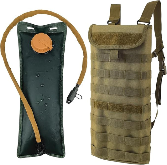 Tactical MOLLE Hydration Pack Carrier Backpack with 3L Water Bladder