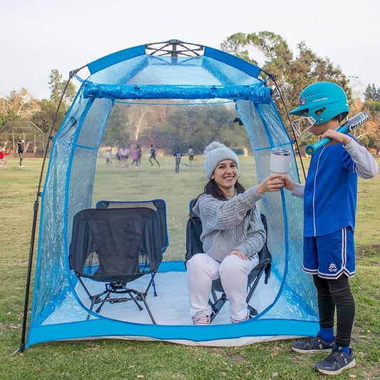 All Weather Proof Pod Sports Pod,540°View Weather Tent,1-4 Person Instant Tent with Sealed Floor,Outdoor Screen House with Carrying Bag,Screen Room for Sport Event,Camping,Fishing