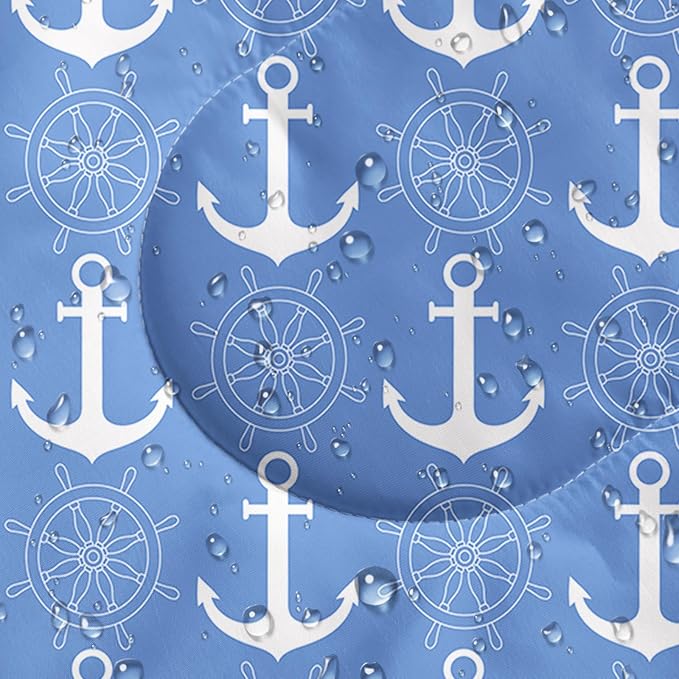 AILONEN Boys Sleeping Bag for Camping,Nautical Anchor,Lightweight & Waterproof,3 Season Warm & Cool Weather,Navy Blue Sleeping Bags for Kids Men Travelling,Outdoors