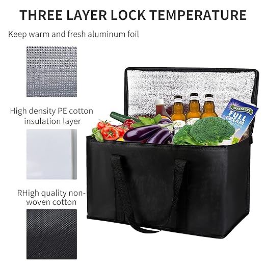 Travel Cooler Bag for Airplane Insulated Food Delivery Bag Cooler Bags Keep Food Warm Catering Therma for doordash Catering Cooler Bags Keep Food Warm Catering Therma Catering Shopper