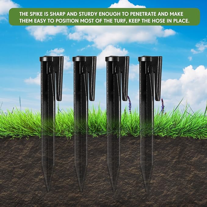 Wenqik 500 Count 3.3‘' Plastic Boundary Wire Stakes Lawn Pegs Landscape Staples Compatible with Robomow Mower, Husqvarna Automower, Pet Fence, for Use in Garden Lawn Fence