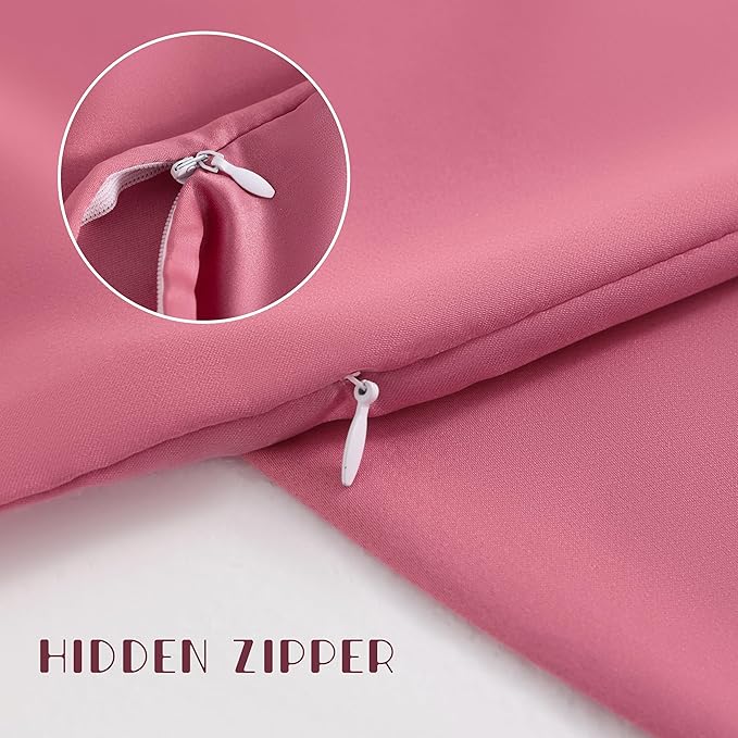 NTBAY Zippered Silk Satin Toddler Pillowcases - 2 Pack Hidden Zipper 13x18 Pillowcases - Luxury and Silky Baby Travel Pillow Covers, Coral Pink