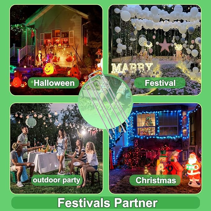 50 Pack Lawn Staples, Premium Garden Landscape Staples, Galvanized Heavy-Duty Gauge Stakes, U-Shaped Tent Stakes, Anti-Rust Fence Netting Pins Ground Spikes, Sod Pins