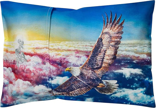 MyPillow Multi-Use Travel Pillow Compact Pillow for On-The-Go Comfort and Sleeping, Portable, Compact, Washable Pillow for Adult and Kids Neck Support [Land of The Free]