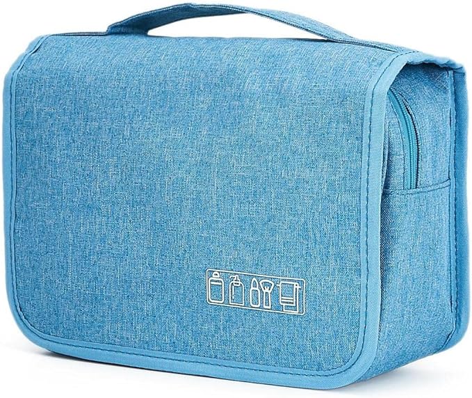 Sechunk Toiletry Bag Water-Resistant Makeup Cosmetic Bag Travel Organizer for Accessories Travel Bag with Hanging Hook