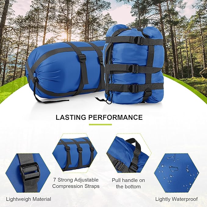 Compression Sack for Sleeping Bag Store Ultralight Sleeping Bag Compression Stuff Sack 15l 25l Space Saving Gear for Travel Camping Hiking Outdoor