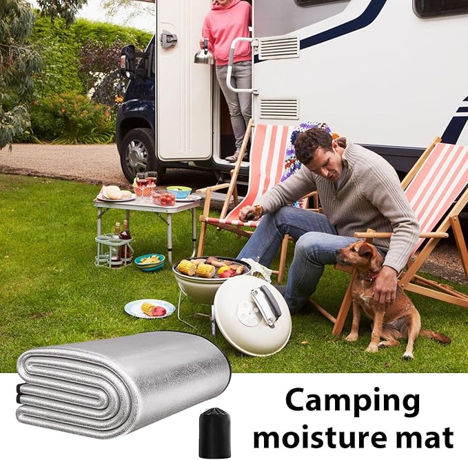 Camping Pads for Sleeping - Outdoor Sleeping Mat with Waterproof and Aluminum Foil Layer | Foldable Travel Pad for Camping, Hiking or Backpacking, Lightweight Design, Easy to Carry and Store