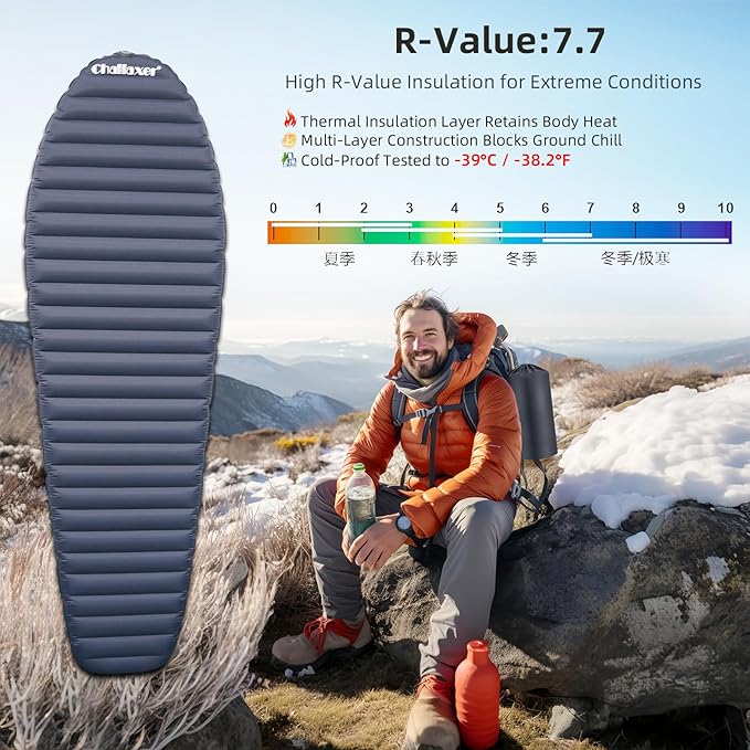Ultralight Sleeping Pad for Camping, 74.8"x23.2" Camping Mat with Pump Sack Inflatable Sleeping Pads Compact for Camping Backpacking Hiking Traveling Tent