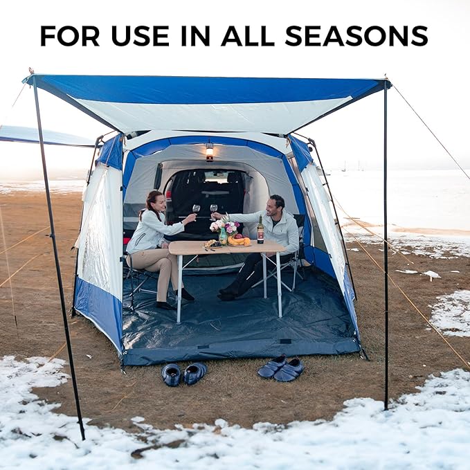 KingCamp SUV Tent, Instant 6-8 Person Waterproof & Windproof Tailgate Car Camping Tent with Movie Screen for Family Camping & Outdoor Adventures