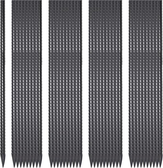 Rebar Stakes 24 Inch 40 Pack Straight Metal Stakes for Ground 1/2 Inch Diameter Landscape Timber Spikes with Chisel Point End for Plant Support, Concrete Form and Fence, Black