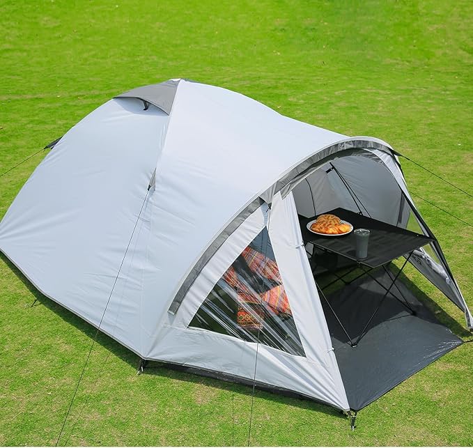 EchoSmile Camping Family Tent for 2-3 Person, Waterproof Dome Tent with Vestibule, Ultralight Easy Setup for Outdoor Camping, 3 Season