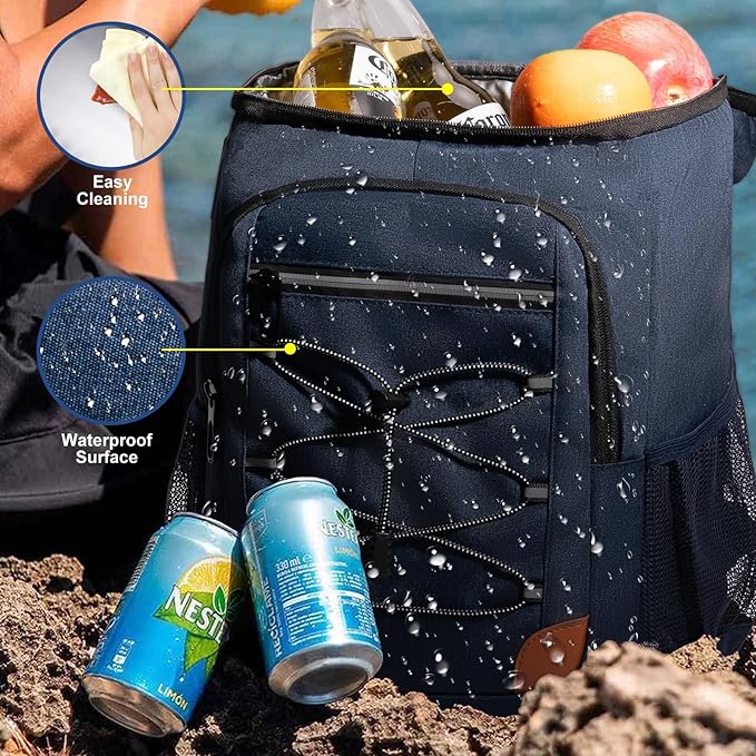 Backpack Cooler Insulated Leak Proof for Men Women 36 Cans Soft Cooler Backpack Insulated Waterproof Large Capacity Coolers Bag Portable for Lunch Camping Travel Picnic Hiking