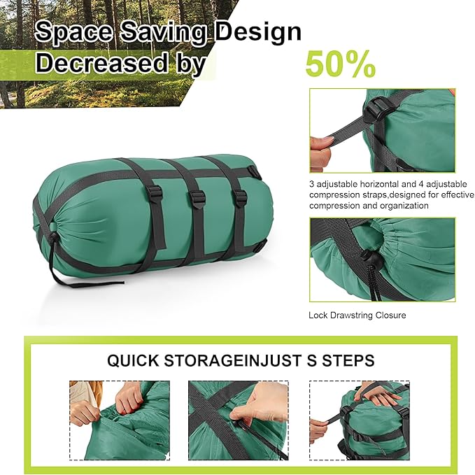 Compression Sack for Sleeping Bag Store Ultralight Sleeping Bag Compression Stuff Sack 15l 25l Space Saving Gear for Travel Camping Hiking Outdoor