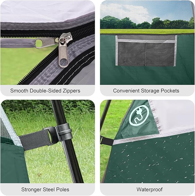 Tents for Camping 6 Person Tent Waterproof Windproof Double Layer Family Camping Tent, Easy Setup Dome Tent with Large Mesh Windows & Wider Door for Outdoor Camping & Hiking