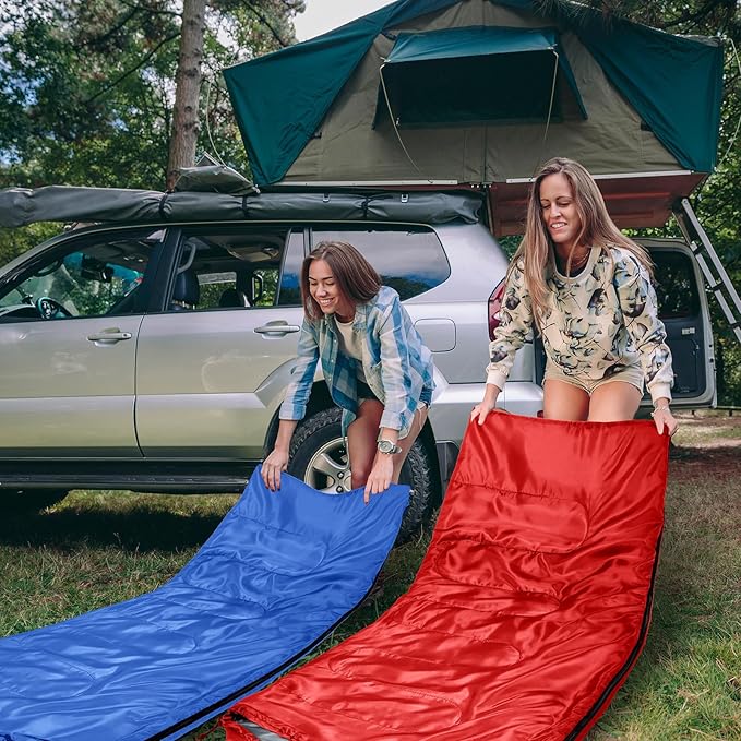 Tudomro 2 Pcs Camping Sleeping Bag for Adults, Lightweight Packable Waterproof Camping Gear Equipment to Keep Warm for Spring Summer Fall Indoor Outdoor Backpacking Hiking Travel