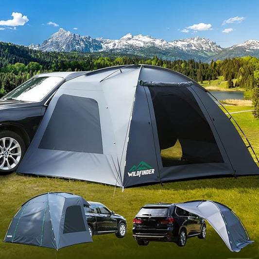 SUV Tent, Rectangle Car Tent for Family, Waterproof & Windproof for Car Camping, Large Camping Tents with Storage Bag, SUV, Van, Jeep