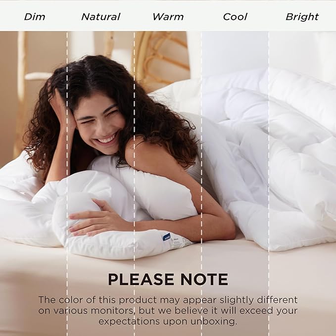 Bedsure Comforter Duvet Insert - Quilted Comforters Full Size, All Season Duvet, GentleSoft Down Alternative Bedding, with 8 Tabs, Gifts for Women/Men, White, Full 86 x 82 Inches