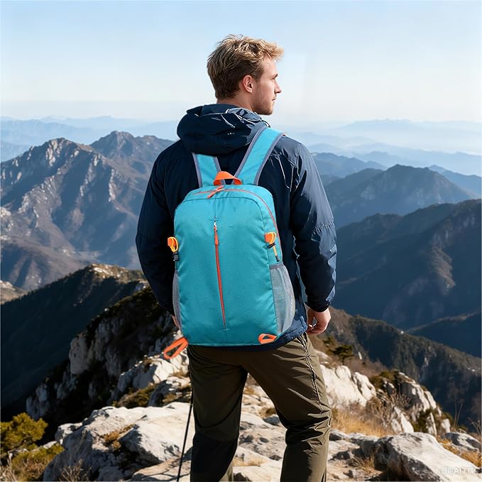 5 PCS Lightweight Packable Backpack 16L for Travel Camping Hiking BackPack Waterproof Foldable Daypack for Men Women Running, Cycling, Trekking (5 Corlor)