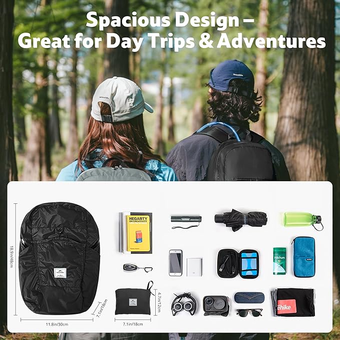 Naturehike 30L Lightweight Hiking Backpack, Waterproof Camping Packable Backpack, Ultralight Daypack for Travel Airplane