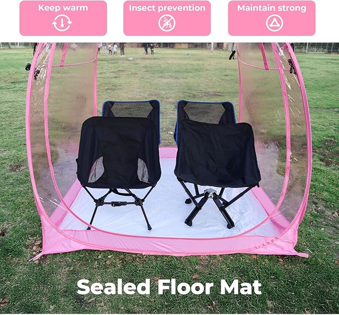 All Weather Proof Pod Sports Tent,Outdoor Weather Tent Sports Pod Pop Up Shelter with Sealed Floor,Clear Tent for Sport Event,Camping,Fishing 8 Sizes & Multicolor 2-4 Person