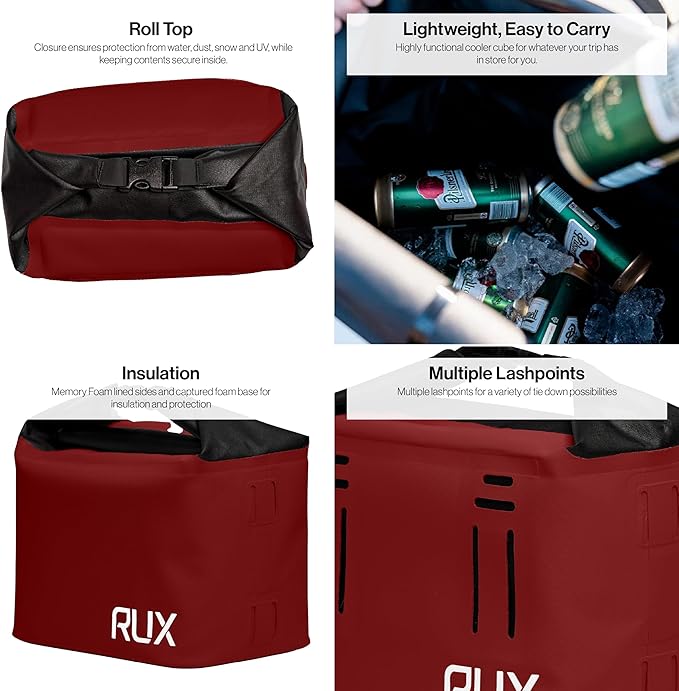 RUX 5L Cooler Cube - Our Small Cooler Bag is A Compact, Insulated Soft Cooler Perfect for Camping, Daily Carry, Or Van Life. Weatherproof, Modular, and Built to Go Anywhere.