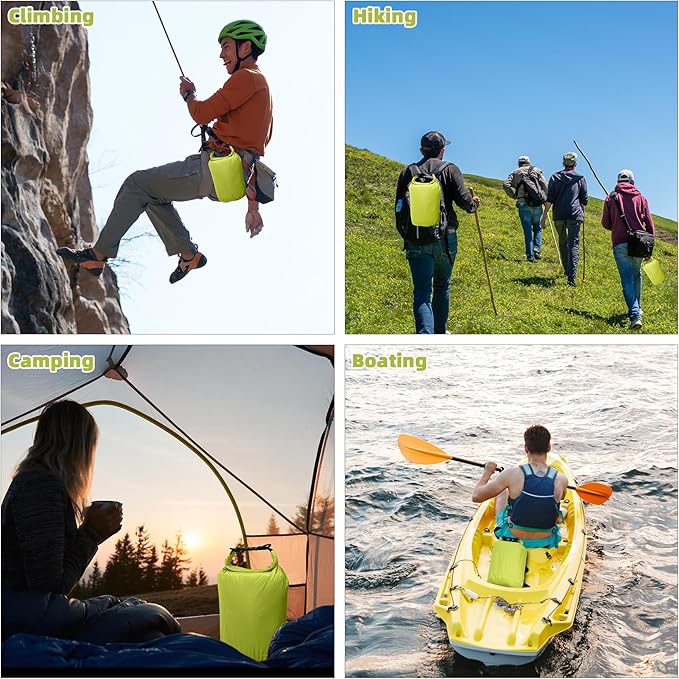 Desoto Waterproof Dry Bag - Roll Top Waterproof Backpack Sack Keeps Gear Dry, PU5000mm, for Kayaking,Boating, Hiking, Camping
