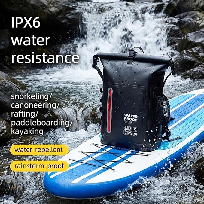 Dry Bag Waterproof 25L-Floating&Lightweight Bags for Women Waterproof Backpack for Kayaking, Boating, Fishing,Paddle boarding, Camping, Hiking,Roll-Top Seal&Adjustable Shoulder Straps