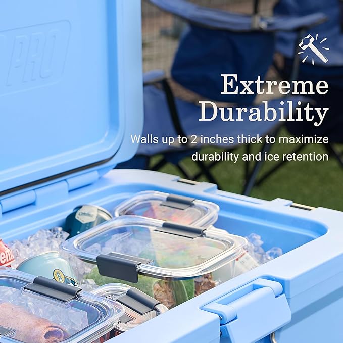 Coleman Pro Heavy-Duty 45qt Ultra-Light Premium Hard Cooler, Extra-Thick Insulation Keeps Ice up to 4 Days, 74-Can Capacity