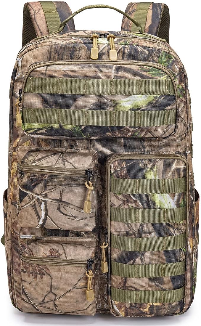 Tactical Camo Backpack for Men Women Waterproof Durable MOLLE Backpack Camping Hunting Emergency Preparedness