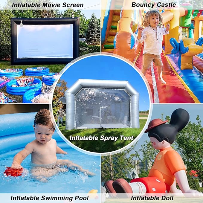 Bounce House Blower for Inflatables, 950W+480W Powerful Inflatable Blower Portable Fan Pump for Inflatable Bouncy Castle, Bubble House, Jump Slides, Water Slide, Spray Booth
