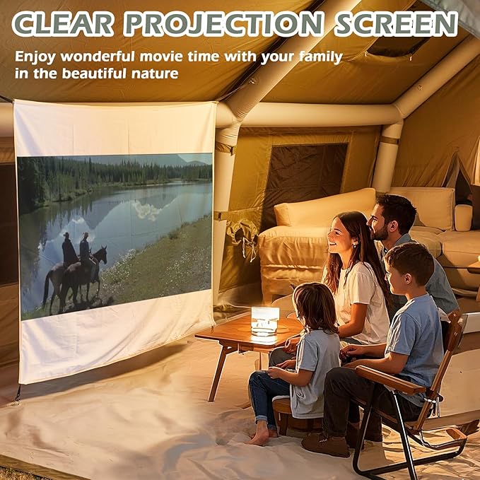 EROMMY 4/6/8/12 Person Inflatable Tent with Skylight, 4 Season Blow Up Tents with Hand Pump for Outdoor Camping & Hiking, Easy Set-up Windproof Sunproof Waterproof