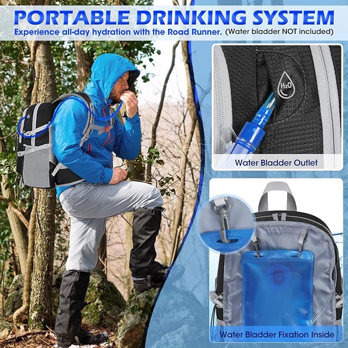 IGOLUMON Hiking Backpack 40L Packable Hiking Daypack for Men Women Waterproof Lightweight Foldable Camping Backpack