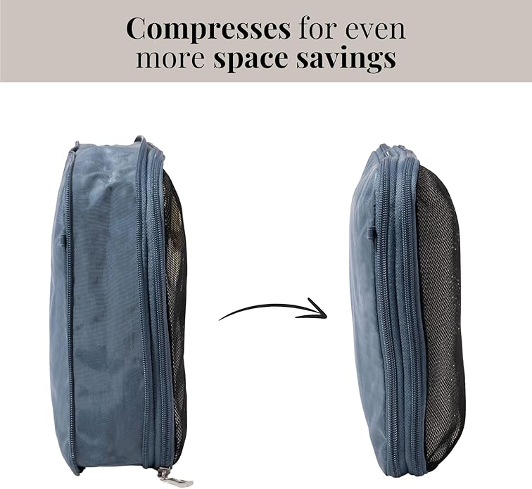 Baggallini Compression Cube 4-piece set - Lightweight Compression Packing Cubes for Travel
