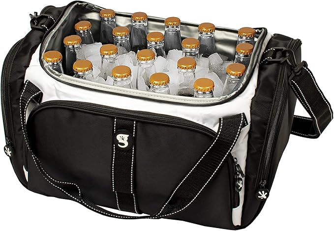 geckobrands Duffel Cooler - Insulated Leak-Proof Cooler Bag with Adjustable Strap, Holds Up to 30 Cans or 22 Bottles