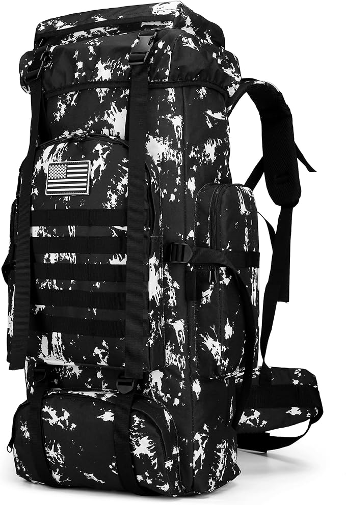 King'sGuard 70L Camping Hiking Backpack for Men Women Large Military Tactical Backpack Molle Rucksack Backpack for Outdoor